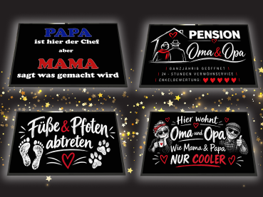 Fussmatten f. Mama-Papa, Oma-Opa oder allgemein